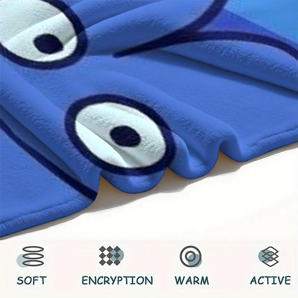 1Pc BFDI Game Print Flannel Blanket, High quality Comfortable for All Seasons, Home Decor, Warmth and Comfort, Perfect for Christmas Gifts 08