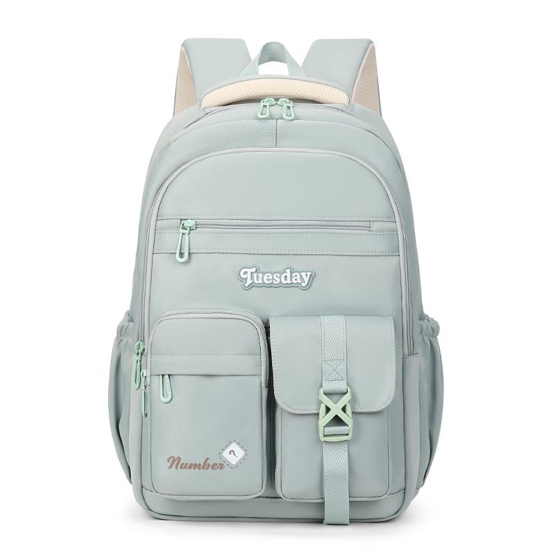Large Capacity Backpack Student Schoolbag зелёный