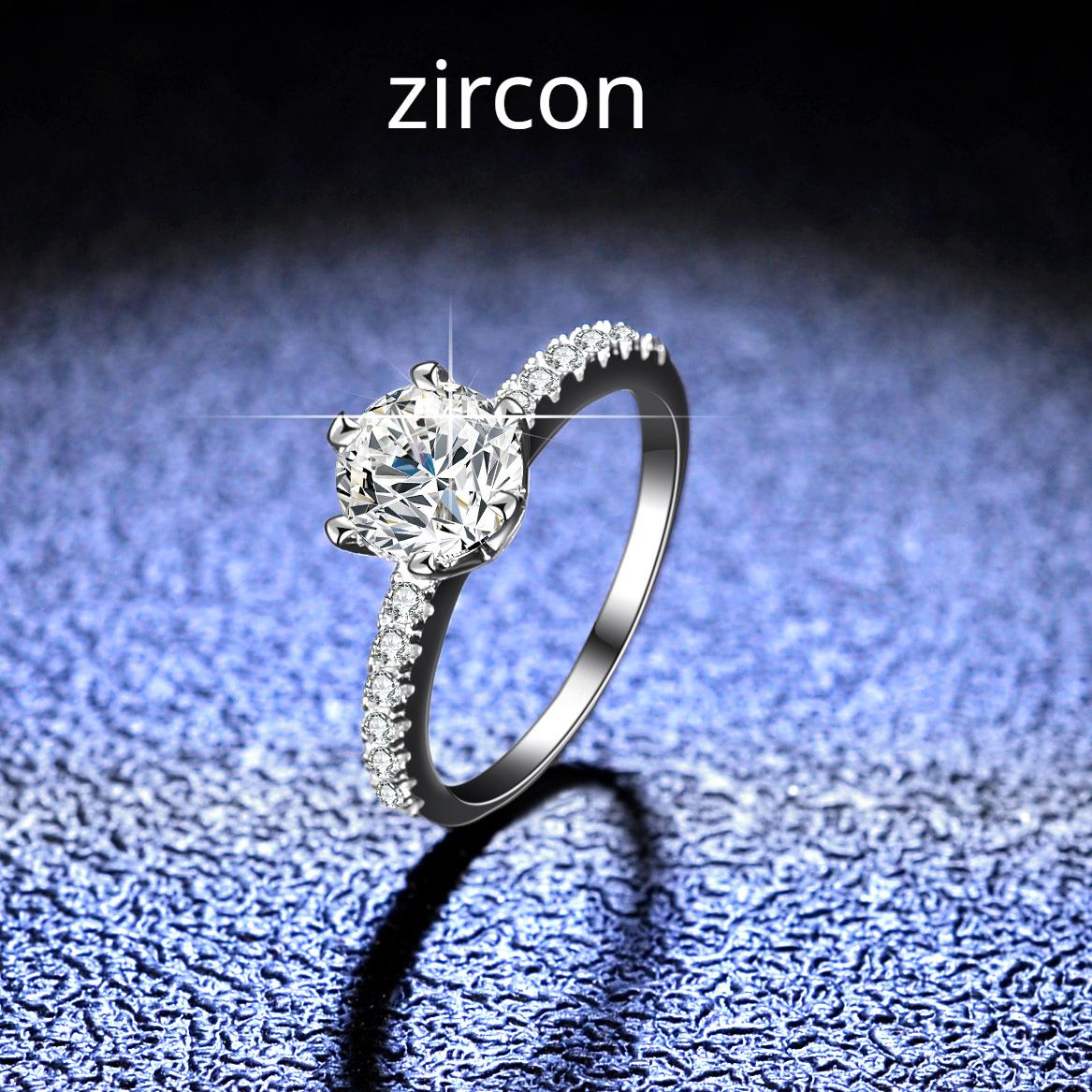 

Кольцо с муассанитом цвета D, женское кольцо из стерлингового серебра 1 карат, обручальное кольцо с бриллиантом, подарок для подруги, изысканный ювелирный подарок 19