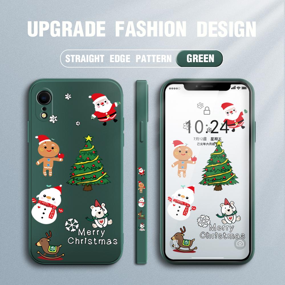 Lovely Christmas Xmas Phone Case for Redmi Xiaomi POCO Note 10 Pro 9 9A 9T 10C 8 7 11 Lite 5G X3 M3 Square Edge Soft Full Camera Protect Cover Cases