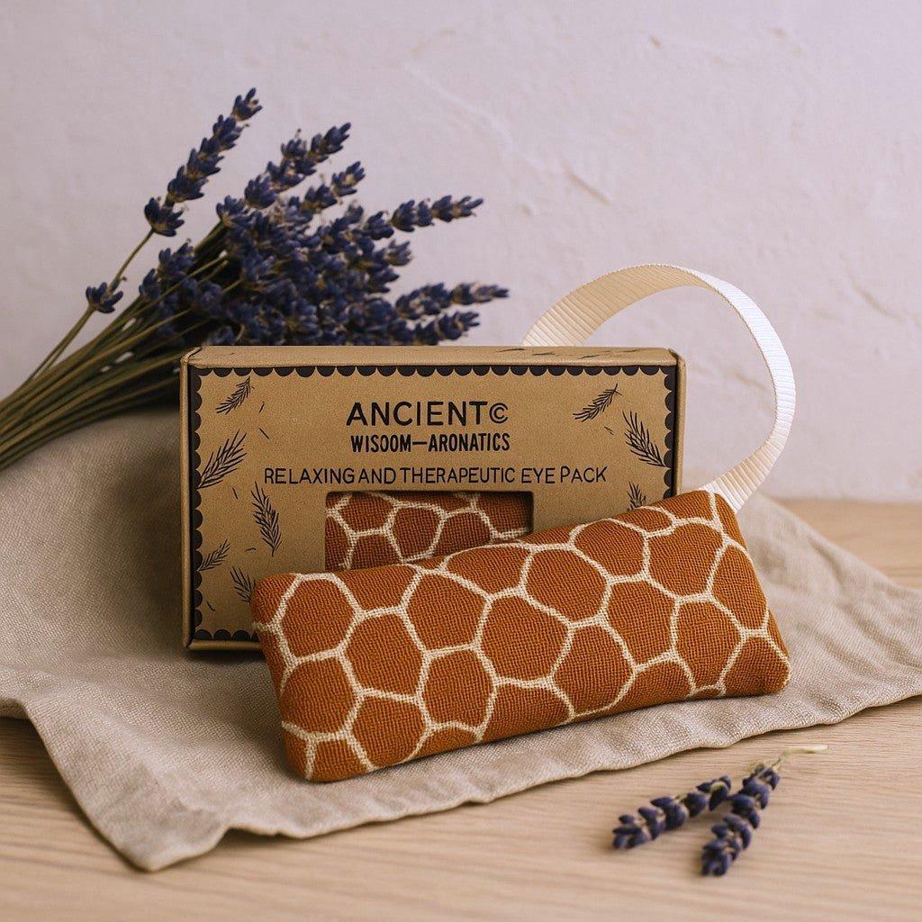 Lavender Eye Pillow, Gift Boxed Cotton Juco Giraffe