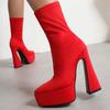Dropshopping winter new thick-soled pointed-toed thick-soled large-size suede low-tube women's boots