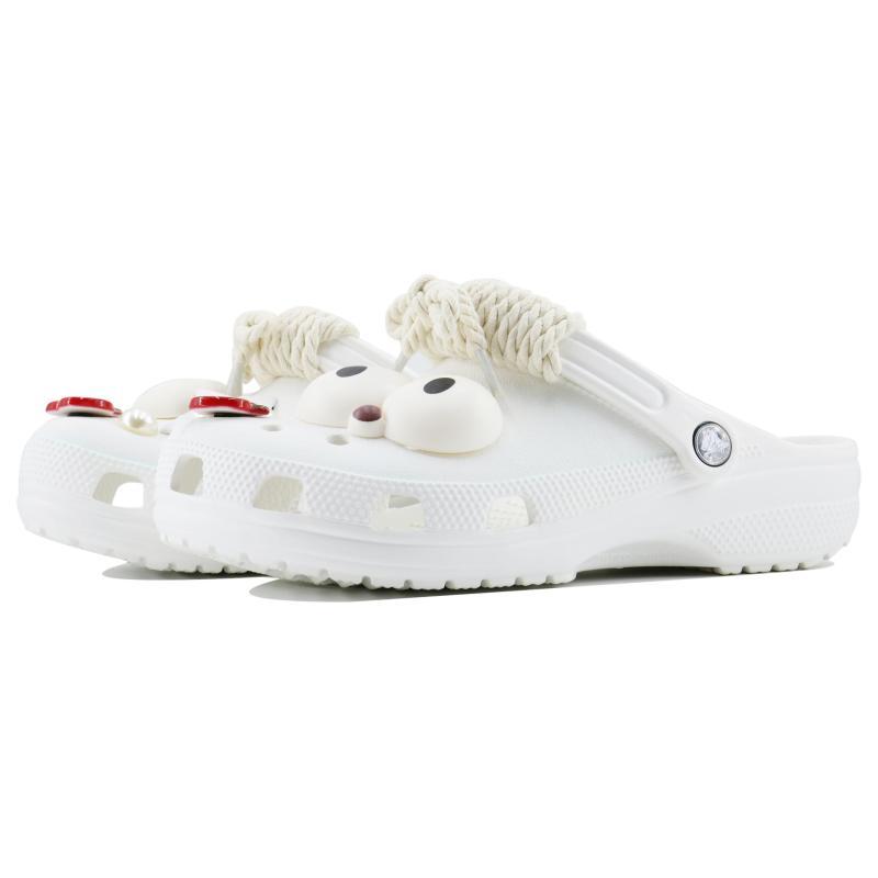 Crocs Classic clog big eyes SDS funny and cute cartoon home casual beach hole shoes for men and women white