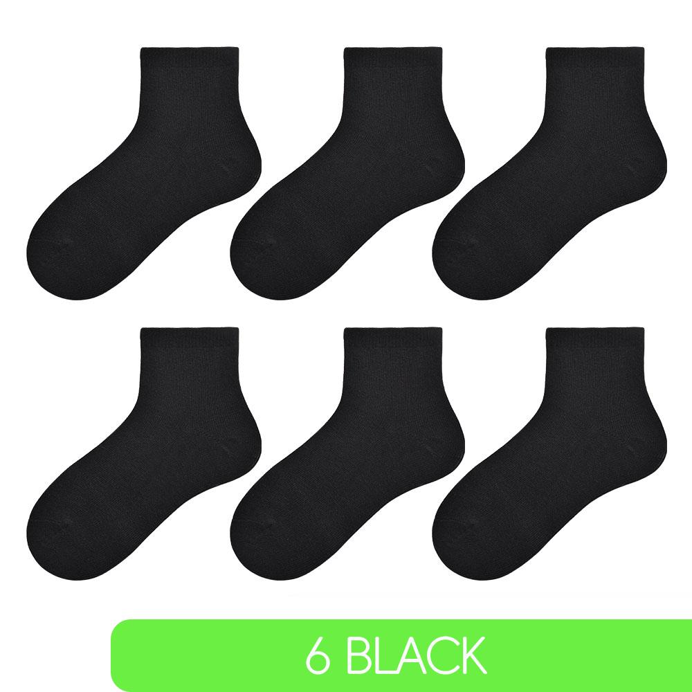 Children Boys Girls Cotton Above Ankle Sport Socks Soft Sweat Plain Stitch Athletic Spring Autumn Winter White Rray Black