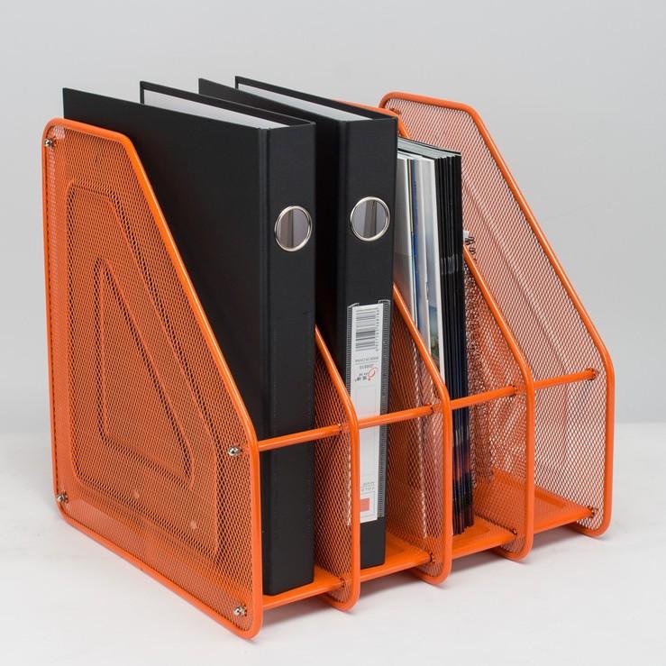 Office Supplies Four Multi-layer Metal Wire Mesh File Rack Desk Organizing Folder Student Data Organizer File Box File Frame