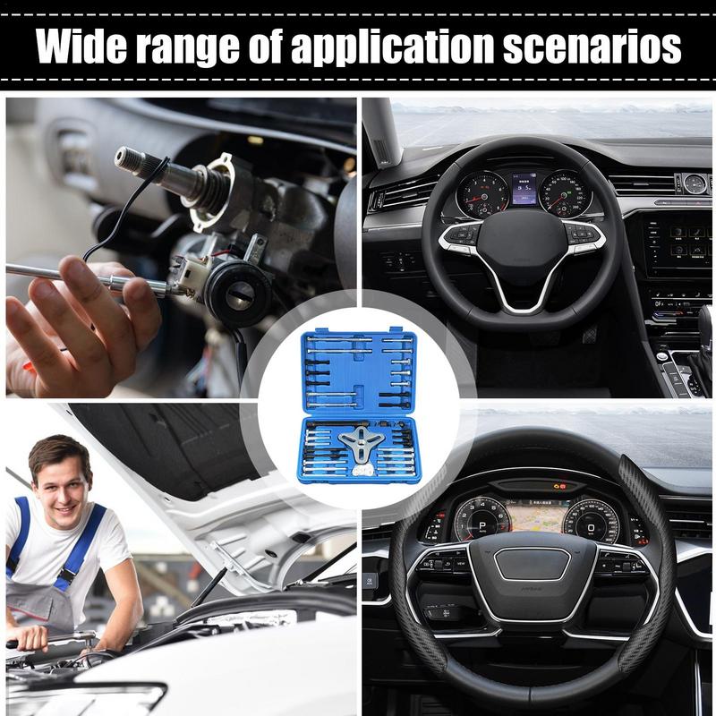 Harmonic Balancer Puller Set Heavy Duty Steering Wheel Pullers No Bending High Hardness Flywheel Crankshaft Pulley Puller Car