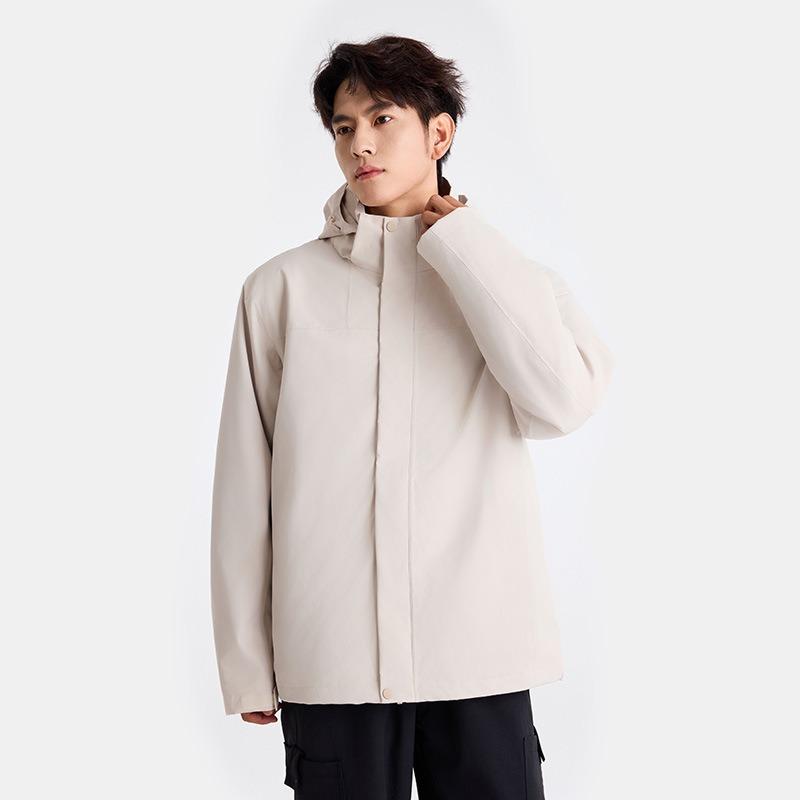 Rainstorm-proof Glue-pressed Jacket Men's Advanced Sense Three-in-one Three-proof Couple Jacket Women