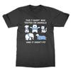 Classic Ringspun Graphic Animal Humor T-Shirt Black Round Neck