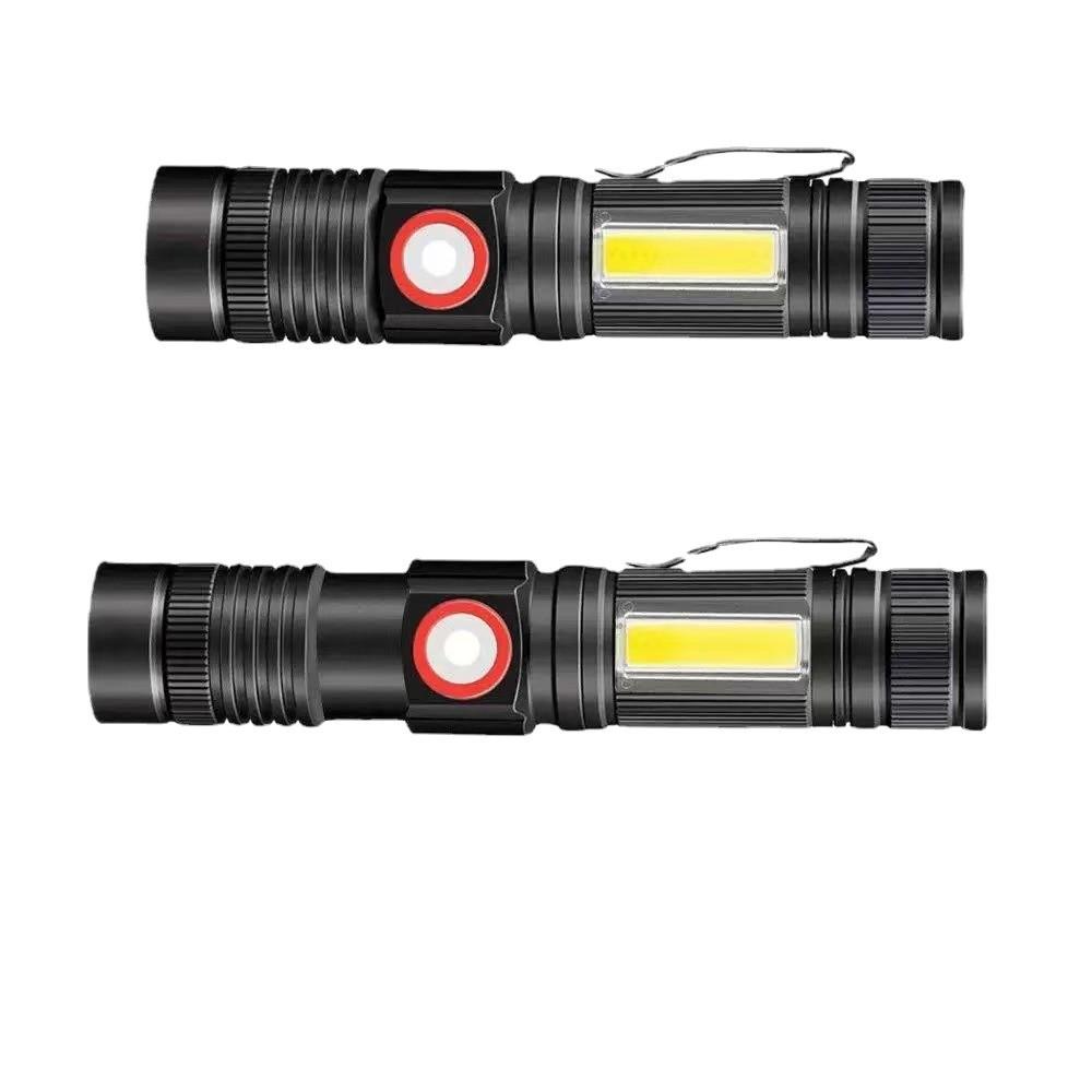 USB Rechargeable Mini Magnetic Flashlight with Zoom