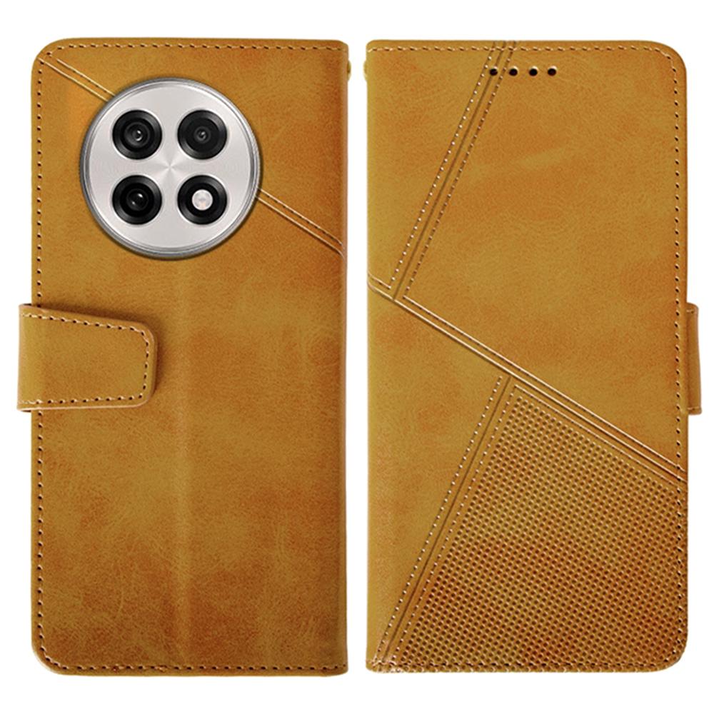 For OnePlus 13R 5G Case Leather Wallet Phone Cover Stand Calf Texture
