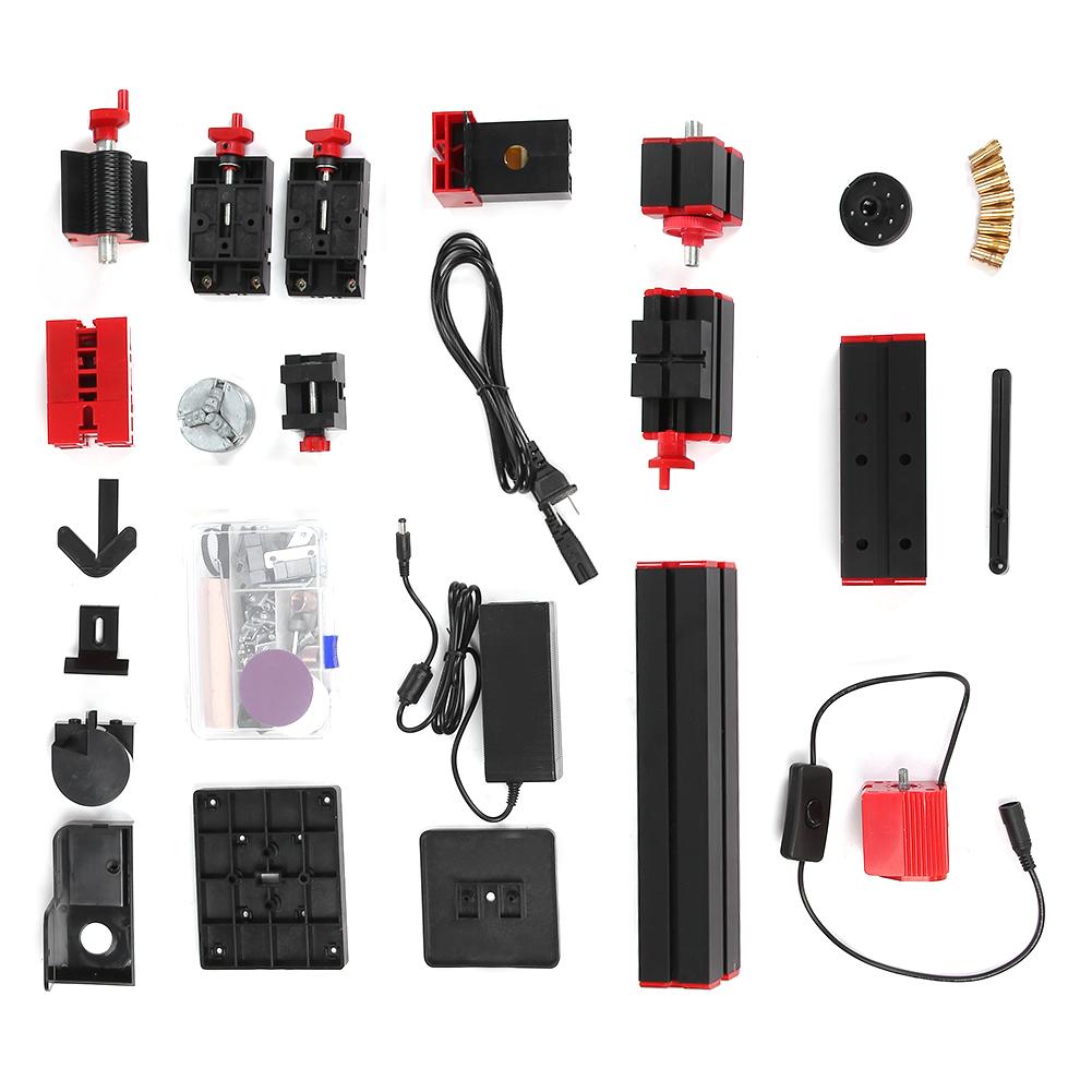 Mini 6 In 1 Motorized Jigsaw Grinder Wood Metal Lathe Woodworking