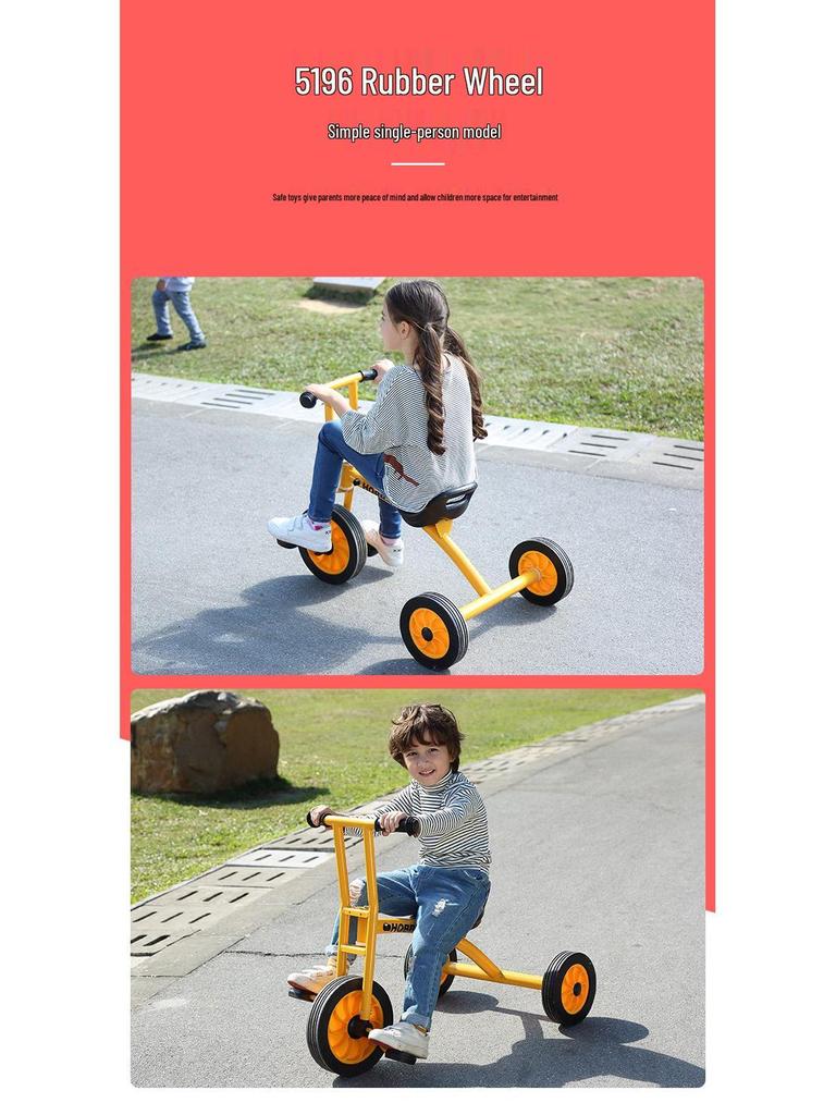 Kindergarten-Dreirad für Kinder 2-8 Jahre - Outdoor-Pedal-Fahrrad für Kleinkinder mit Eltern-Kind-Funktion