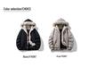 Unisex Thick Plush Vulture Hooded Cotton Winter Jacket