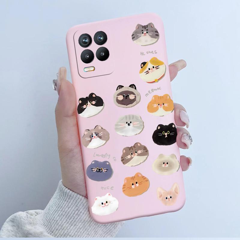 For Realme 8 Pro Case RMX3085 Soft TPU Silicone Cover Cute Cartoon Panda Phone Case For Oppo Realme8 4G 5G RMX3081 RMX3241 Funda
