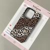 INS Diamond Edged Leopard Print Silicone Phone Case For iPhone 17 17Air 13 16 15 14 12 11 Pro Max Lychee Grain Soft Cover Funda