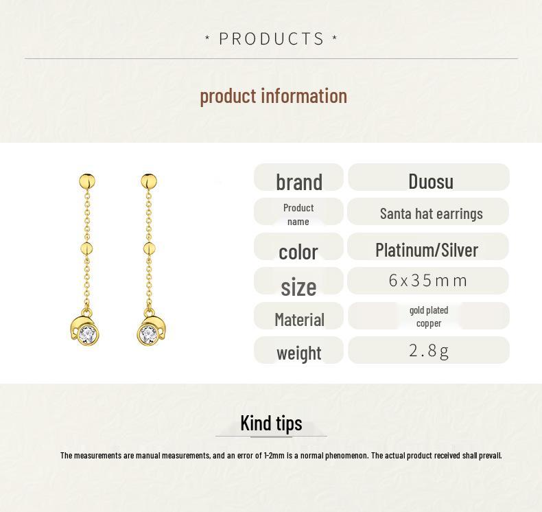 Nádherné Vánoční Náušnice s Třásněmi a Kamínky pro Ženy - Elegantní Zimní Design