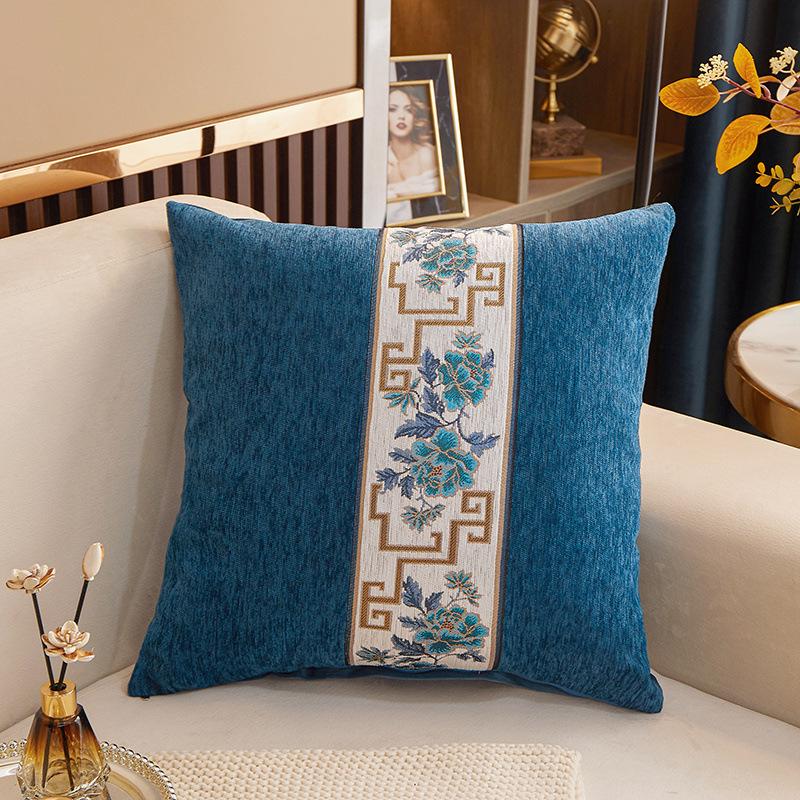 Chinese Style Backrest and Waist Square Cushion Leather Core Sofa Pillow