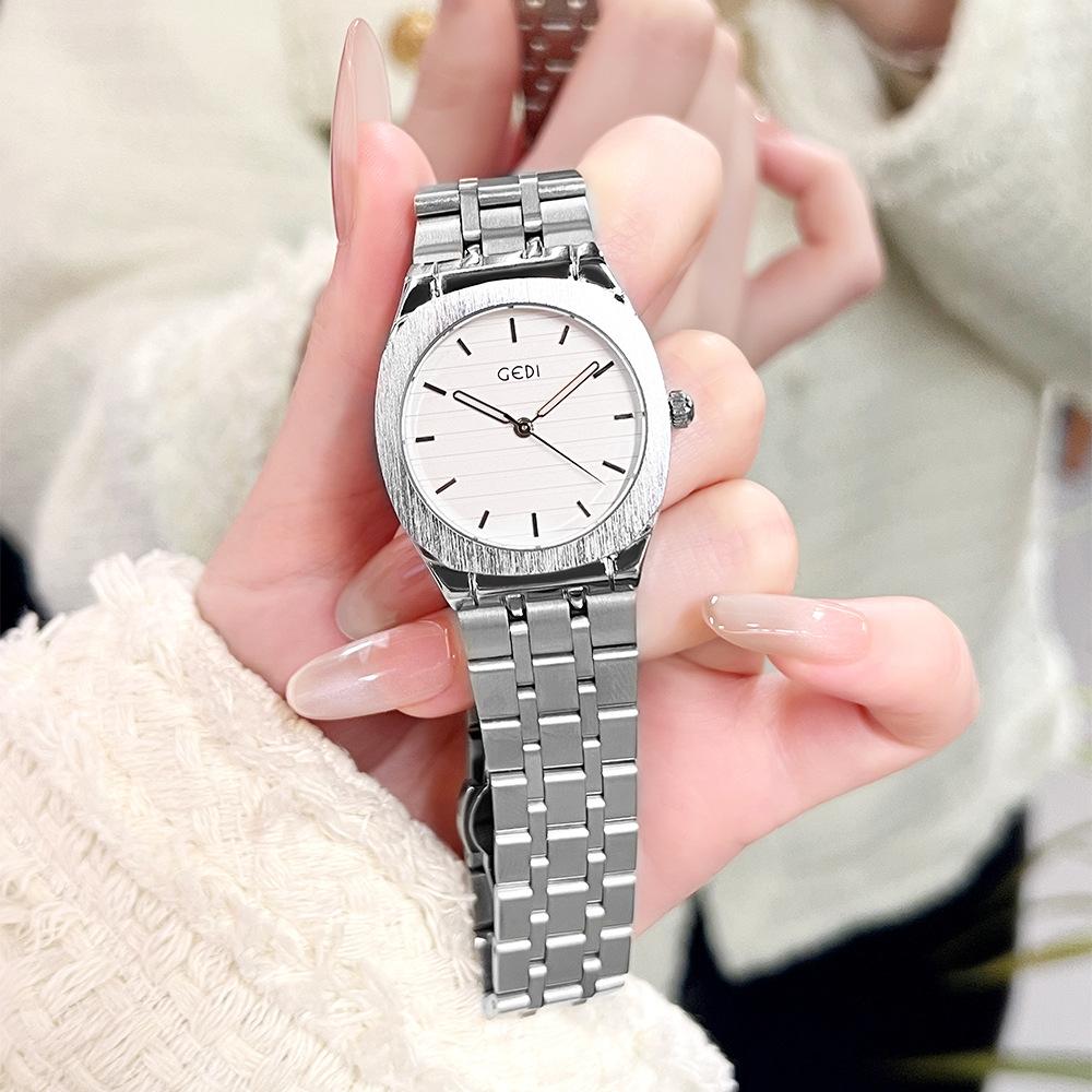 Premium Sense Dopamine Women'S Watch Niche High Value Simple Versatile Women'S Waterproof Steel Belt Quartz Watch