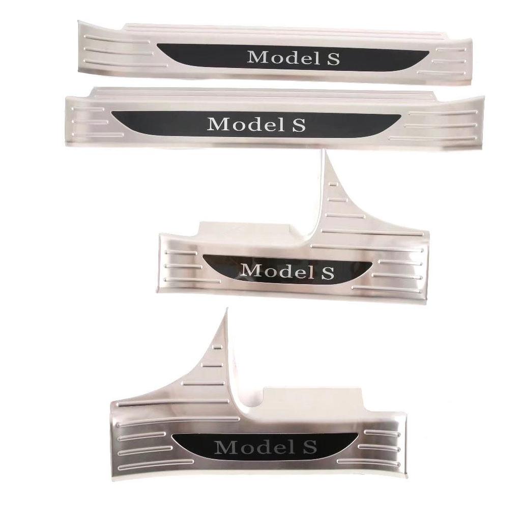 Compatible Accessories for Tesla Model S: Rearview Mirror Handle, Rear Fog Light, Rear Guard Plate, Sill Strip, and More