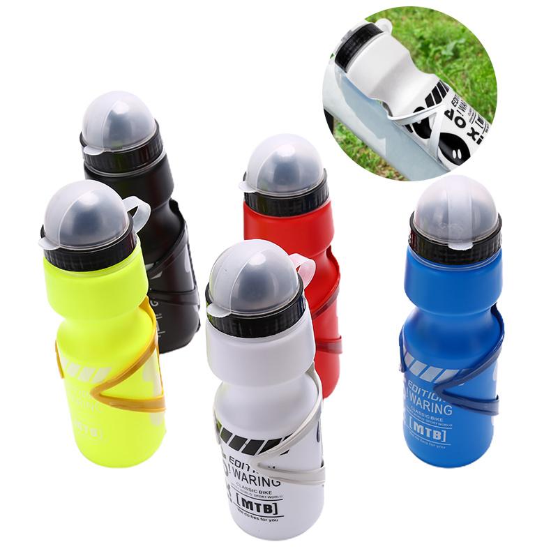 750Ml Portable Mountain Bike Bicycle Cycling Water Drink Bottle With Holder Cage