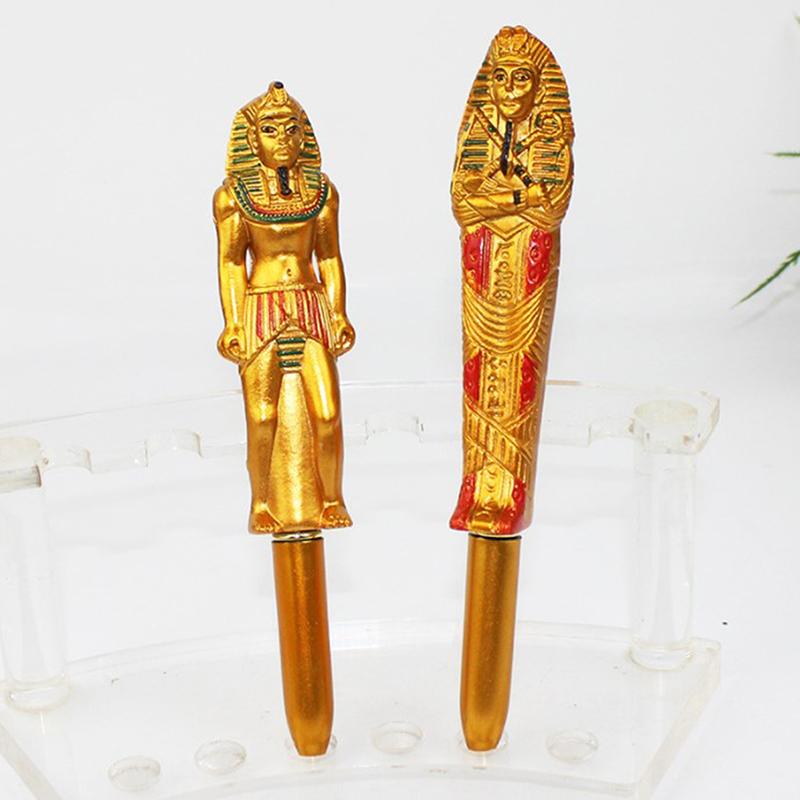 Egyptian Pharaoh Blue Ink Ballpoint Pen  Stamping Mummy Writing Ballpoint Pen