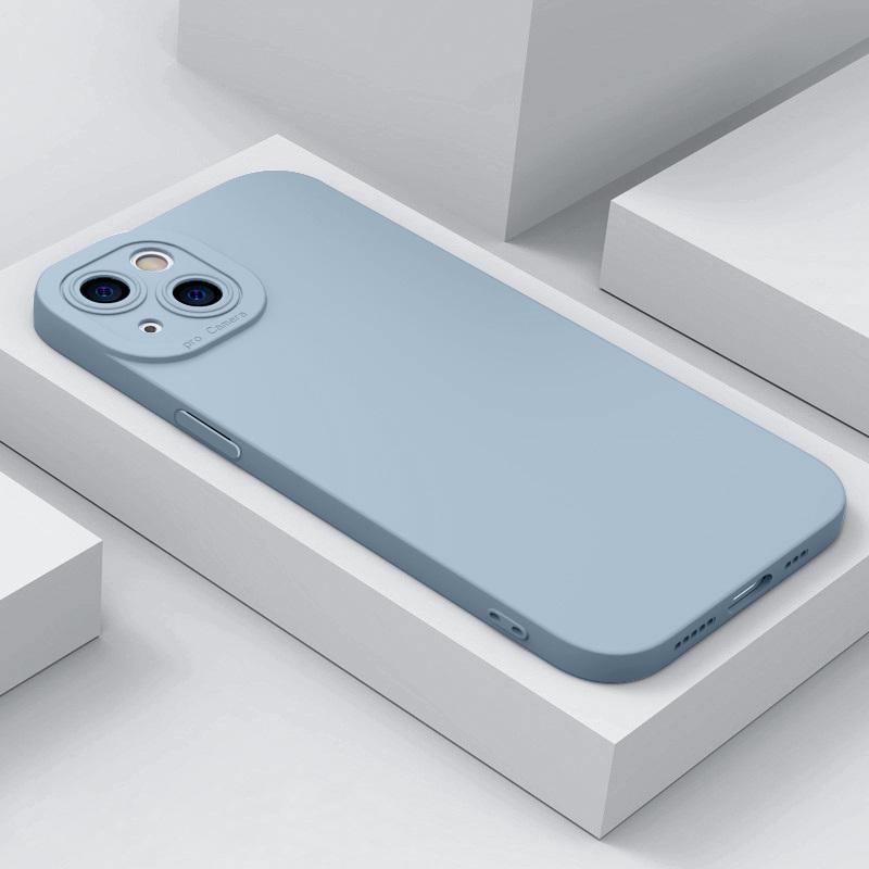 

Противоударный мягкий защитный чехол для камеры iPhone 16 15 14 Pro 12 13 Pro Max SE 2 2022 XS MAX 8 7 Plus iPhone 14 синий