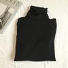 Women's Long Sleeved T-shirt with High Collar Velvet Base