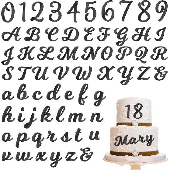 126 PCS  Name Cake Topper Acrylic Letters DIY Personalized A-Z & 0-9 Number Alphabet Cake Decoration For Wedding Anniversary Baby Shower Party