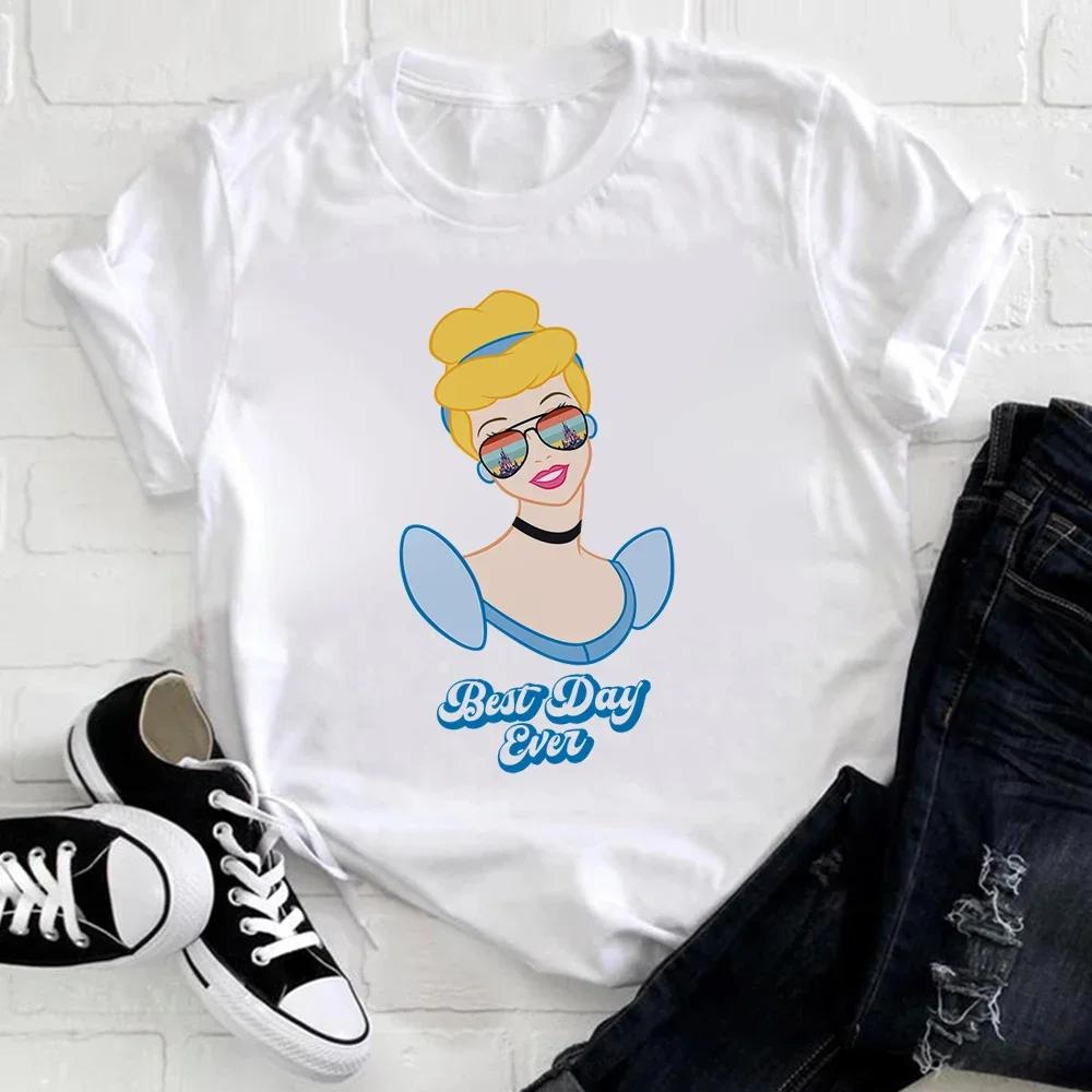 Kawaii T-shirt Cartoon Little Mermaid Print Short Sleeve T Shirt Fashion Streetwear Fashion Unisex Clothing Tops