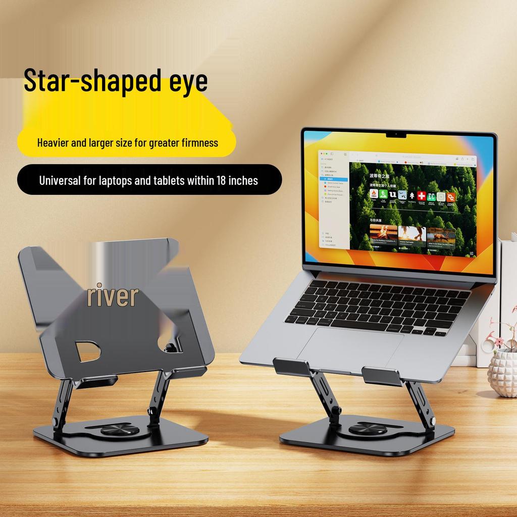 Universal Portable Laptop Stand - Carbon Steel, Non-Slip Silicone, Folding Aluminum Alloy Design