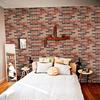 (Nikita) Natural Stripe Selfadhesive Wallpaper DIY Wall Sticker Panels Decal Waterproof