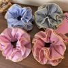 Retro Colorful Lattice Ruffles Hair Scrunchies Headbands for Womens Girls Sweet Romance Hair Rope Rubber Band Hair Accessories