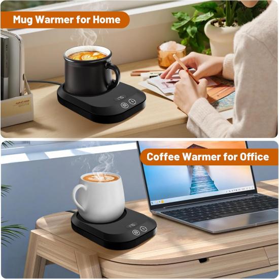 Mug Warmer,Coffee Mug Warmer for Office Use or Candle Warming,Coffee Warmer with 3 Temperature Control,Mug Warmer for Desk with Auto Shut Off,Cup
