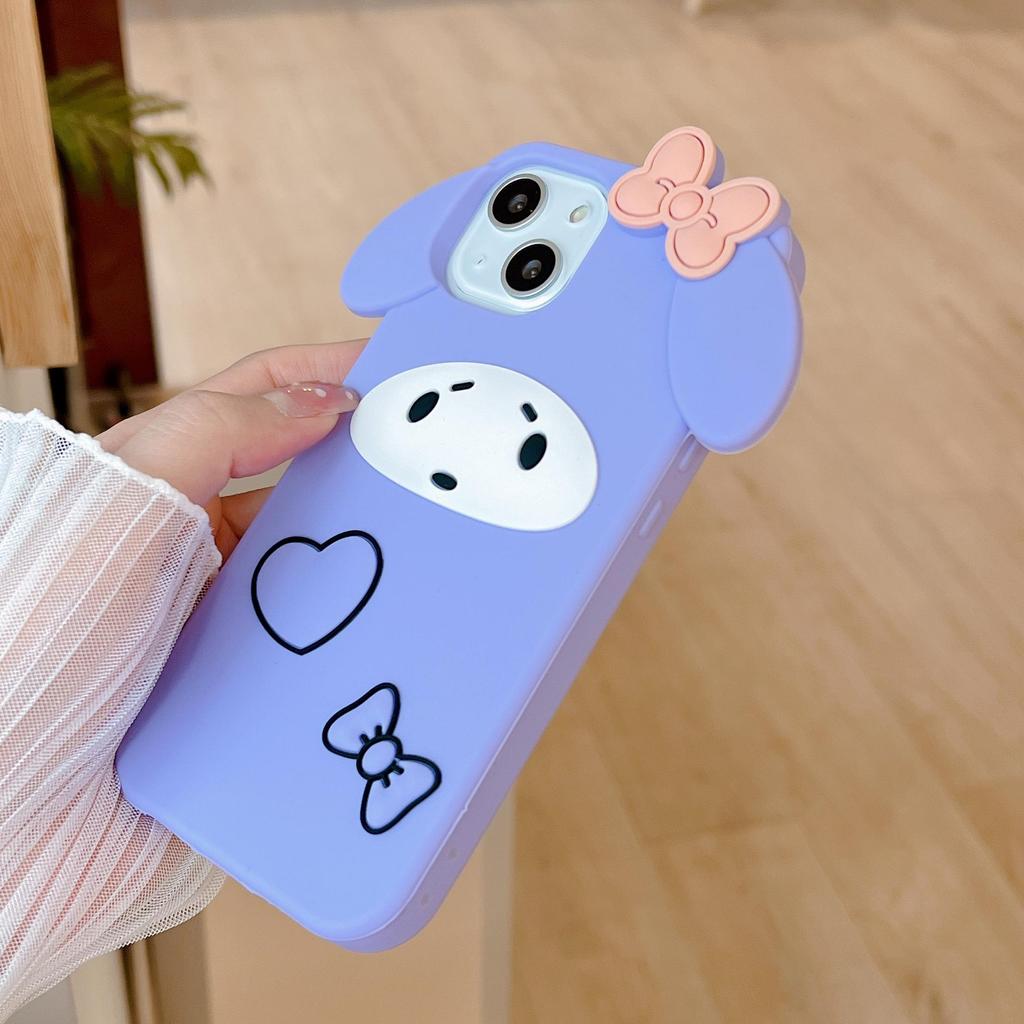 Bubble Phone Case for iPhone11 12 Pro Max Mini XR X XS 7 8 6 Plus SE 2020 3D Cartoon Dog Silicone Case For Girls