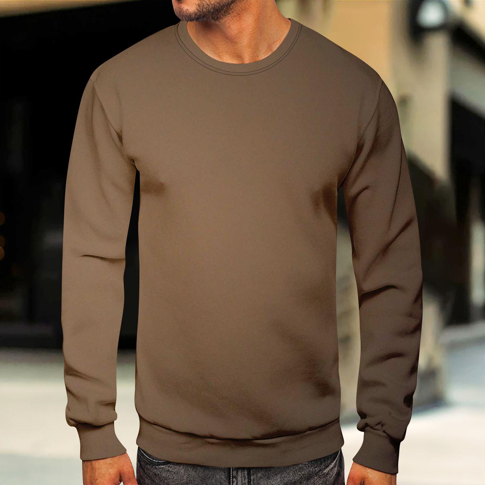 

Мужские топы с круглым вырезом, мужской повседневный модный пуловер с длинным рукавом и круглым вырезом XXL