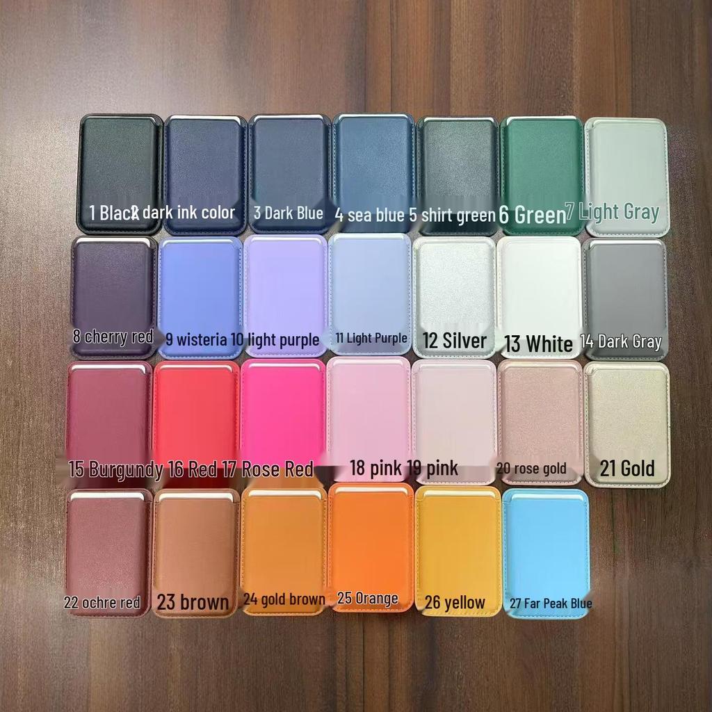 MagSafe Compatible Magnetic Leather Card Holder for iPhone 17/17 Pro
