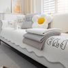 Cartoon Sofa Cushion, Universal In All Seasons, Pure Cotton Seat Cushion, Simple Cotton Non-Slip Sofa Towel, Cover Cloth Cushion