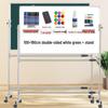 Finches Mobile Double-Sided Magnetic Blackboard/Whiteboard Stand for Home, Office, and Teaching.