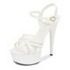 Summer Stiletto Cross-Strap Roman Sandals, 15cm Platform High Heels for Women
