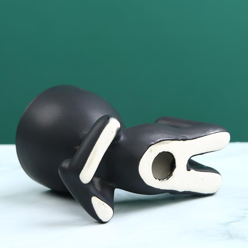 2026 Nordic Ceramic Little Figure Flower Pot Succulent Plant Pot Creative Office Desktop Ornaments Home Decoration Plant Pot