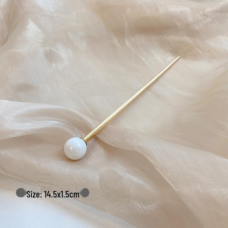 

Современная U-образная шпилька для волос с аксессуаром в виде цветочного бутона для женских пучков