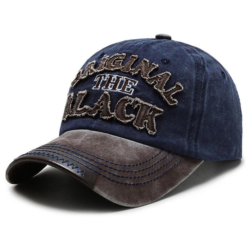 Unisex The Black Water Wash Embroidery Baseball Caps Spring Autumn Outdoor Adjustable Casual Hats Sunscreen Hat Sports Cap