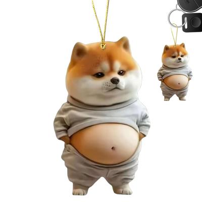 Fat Puppy Car Decoration, Fat Dog Car Decoration, Adorable Dog Car Hangable Decoration -