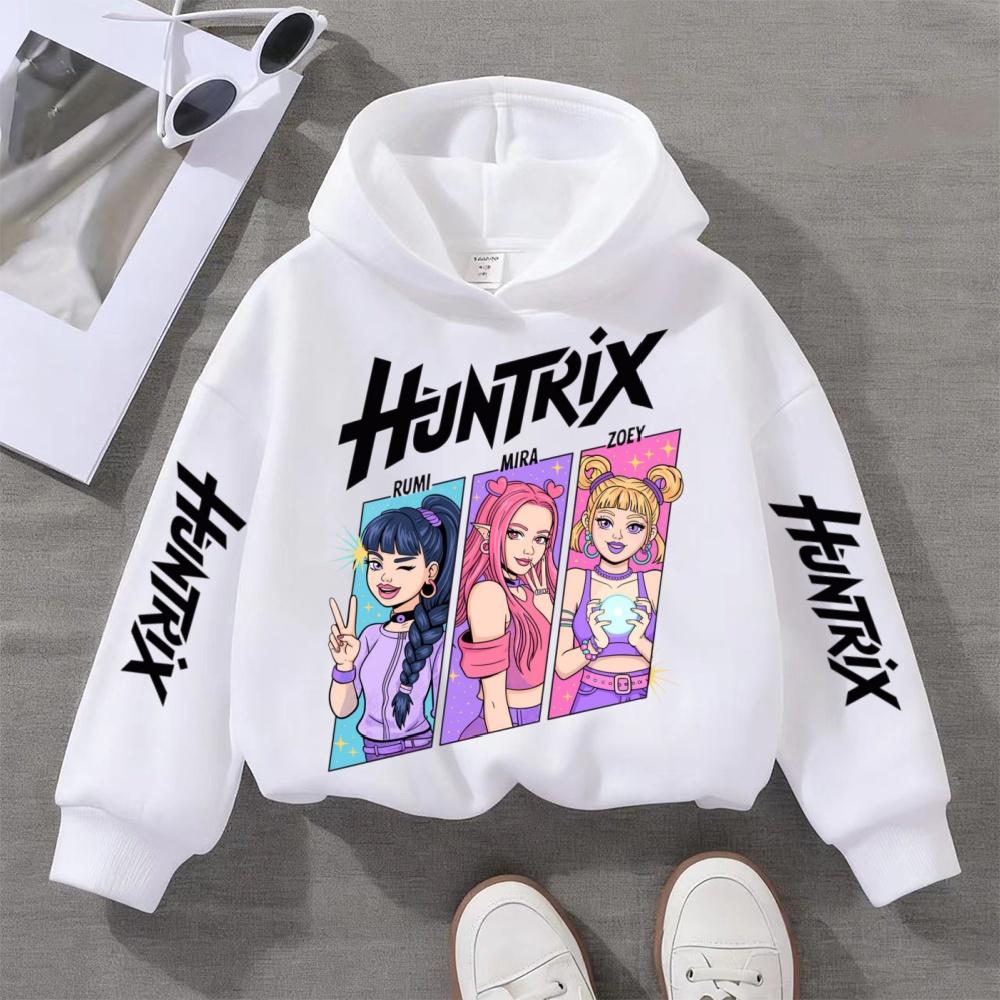 Hoodies Sweatshirts Girls Cartoon Girl Comfortable Hooded Sweatshirt Children's Fashionable Casual Top Casual Girl's Clothing