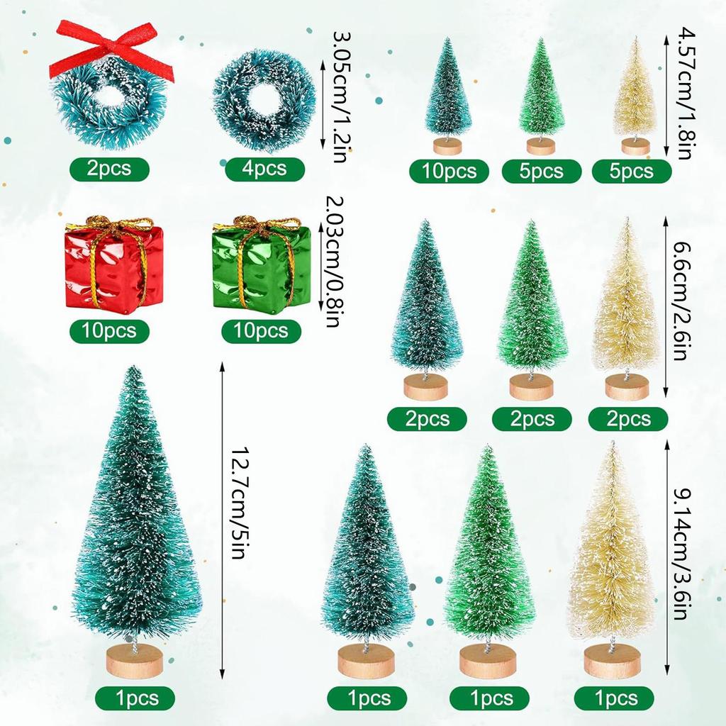 Mini Christmas Tree Small Artificial Christmas Tree Set Artificial Decorative Centerpiece Holiday Decoration For Bedroom Living