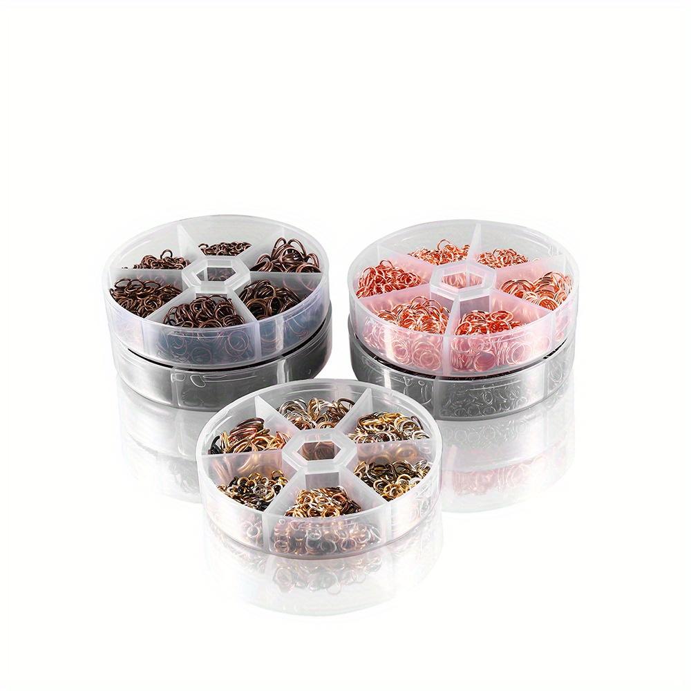 970Pcs Jewelry Earring Accessories 4/5/6/7/8/10mm Single Loop Hanging Ring Jump Ring Iron Ring Ornament Open Ring Round Ring Earring Chain Material