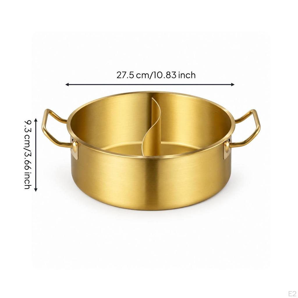 Two-Flavorflavor Pot Split with Divider Cookware Long-Lasting