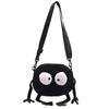 Big Eyes Canvas Girls Shoulder Bag Cute Black Briquettes Messenger Bag