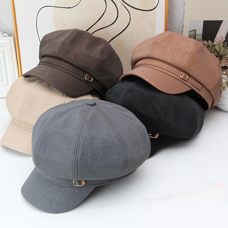 Octagonal beret children's new autumn and winter big head circumference painter hat versatile face cap