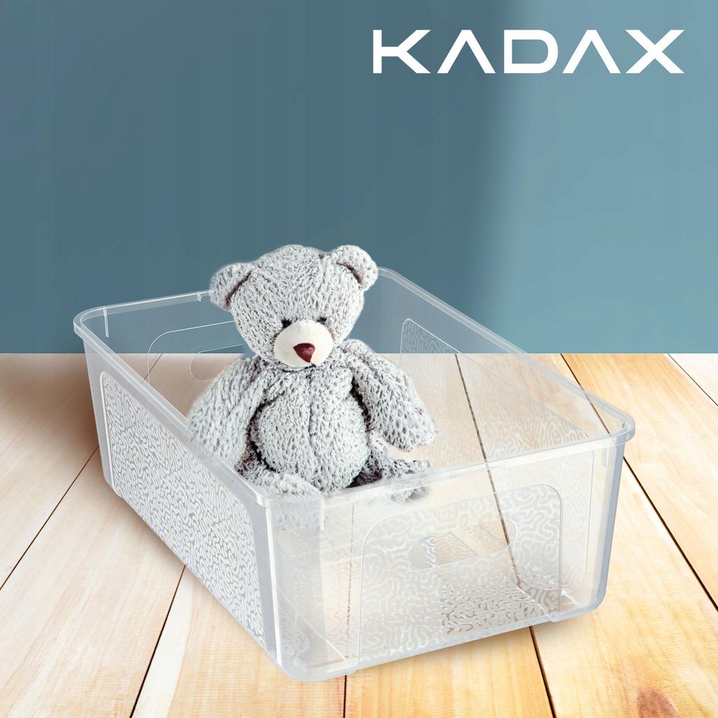 KADAX Plastic Container with Lid Transparent Lockable Box Organizer